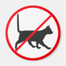 ¡Ninguna entrada para los gatos! Imanes Para Frigoríficos