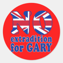 Ninguna extradición para las camisetas de Gary McK Pegatinas Redondas