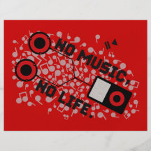 NINGUNA MÚSICA, NINGUNA VIDA FLYER PERSONALIZADO