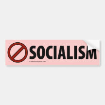 NINGUNA pegatina para el parachoques del SOCIALISM Etiqueta De Parachoque