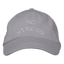 ¡NINGUNA TENSIÓN! GORRA DE BÉISBOL BORDADA