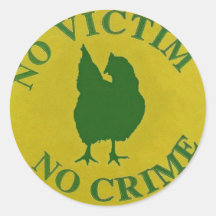 Ninguna víctima, ningún crimen pegatina redonda