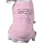 ningunas bolas, por favor, camiseta del mascota de ropa para mascota