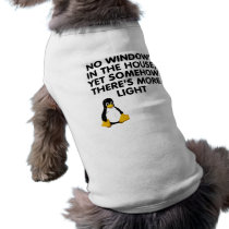 Ningunas ventanas en la casa… ropa de perro