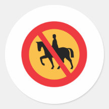 Ningunos caballos pegatina redonda