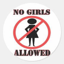 Ningunos chicas permitidos etiquetas redondas