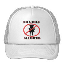 Ningunos chicas permitidos gorras de camionero