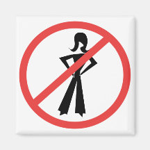 Ningunos chicas permitidos iman para frigorífico