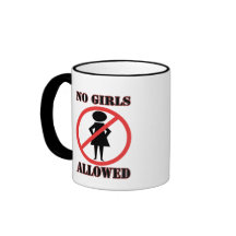 Ningunos chicas permitidos taza