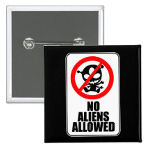 Ningunos extranjeros no prohibidos el botón pin