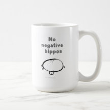 ningunos hipopótamos negativos tazas de café