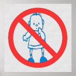 Ningunos niños permitidos impresiones