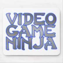 NINJA del VIDEOJUEGO (azules) Tapetes De Raton