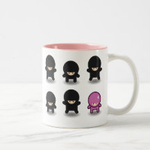 Ninjas en el entrenamiento tazas