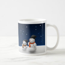 Niño de la nieve del hombre de la nieve tazas