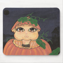 Niño de Quantum en una calabaza de Halloween Tapete De Ratones
