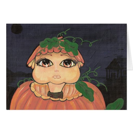 Niño de Quantum en una calabaza de Halloween Felicitacion