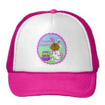 Niño del africano del juego del conejito gorro de camionero