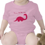 Niño del dinosaurio de la flor camisetas