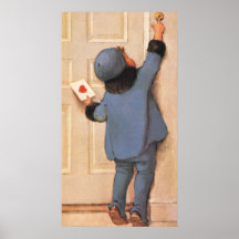 Niño del vintage con la letra del día de San Valen Posters