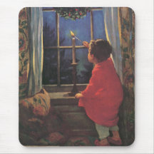 Niño del vintage, Nochebuena, Jessie Willcox Smith Alfombrilla De Ratones