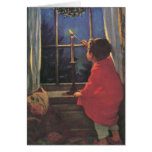 Niño del vintage, Nochebuena, Jessie Willcox Smith Tarjetón
