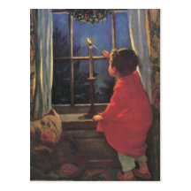 Niño del vintage, Nochebuena, Jessie Willcox Smith Tarjetas Postales