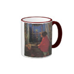 Niño del vintage, Nochebuena, Jessie Willcox Smith Tazas