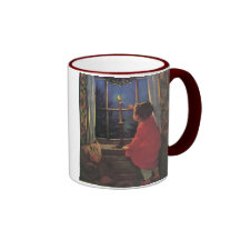 Niño del vintage, Nochebuena, Jessie Willcox Smith Tazas