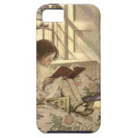 Niño del vintage que lee un libro, Jessie Willcox  iPhone 5 Cobertura