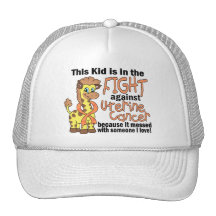 Niño en la lucha contra cáncer uterino gorro