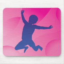 Niño feliz de salto Mousepad