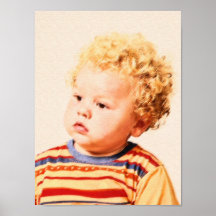 niño pequeño con los rizos posters