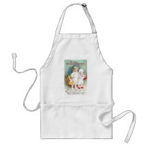 Niños con navidad del vintage de las cestas delantales