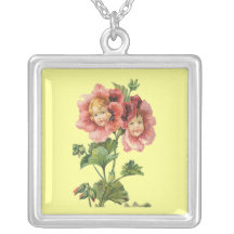 Niños de flor del vintage pendientes