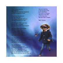 Niños de Kahlil Gibran Lona Envuelta Para Galerías