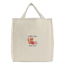 Niños de la piel bolsa bordada