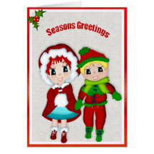 Niños de la tarjeta de Navidad
