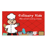 Niños del cocinero del muchacho de Kawaii que coci tarjetas de negocio