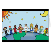 Niños del mundo tarjeta