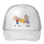 Niños del palillo con el lápiz gorro