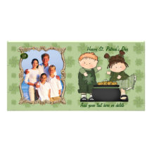 Niños del trébol - foto del personalizar tarjeta con foto personalizada