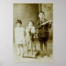 Niños del vintage poster