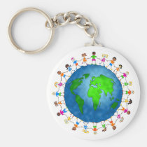 Niños globales llaveros