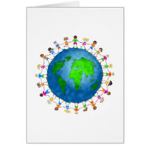 Niños globales tarjetón