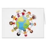 Niños para la paz de mundo felicitación