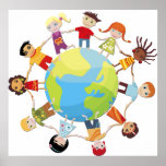 Niños para la paz de mundo posters