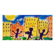 Niños que bailan por Piliero Tarjetas Personales Con Fotos