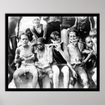Niños que comen la sandía 1910 impresiones