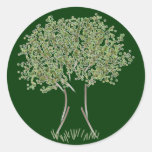 Niza un pequeño sello del pegatina del árbol